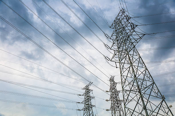 istock electricity pylons in cloudy 181626543