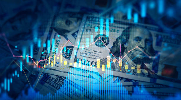 istock Dollars banknotes with stock market growth chart graph for currency exchange. 1816269138