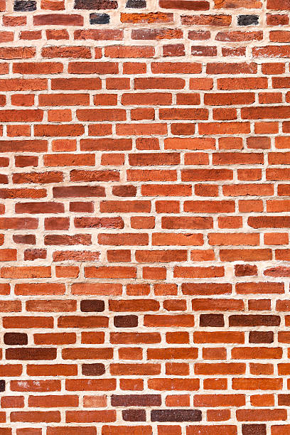 istock Old weathered grunge red brick wall as background 181628436