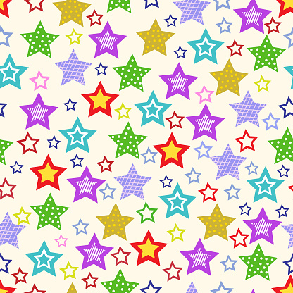 Vector star seamless pattern .