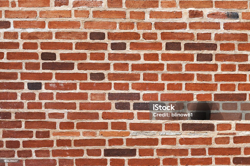 Alte verwitterte grunge red brick wall als Hintergrund. - Lizenzfrei Architekturberuf Stock-Foto