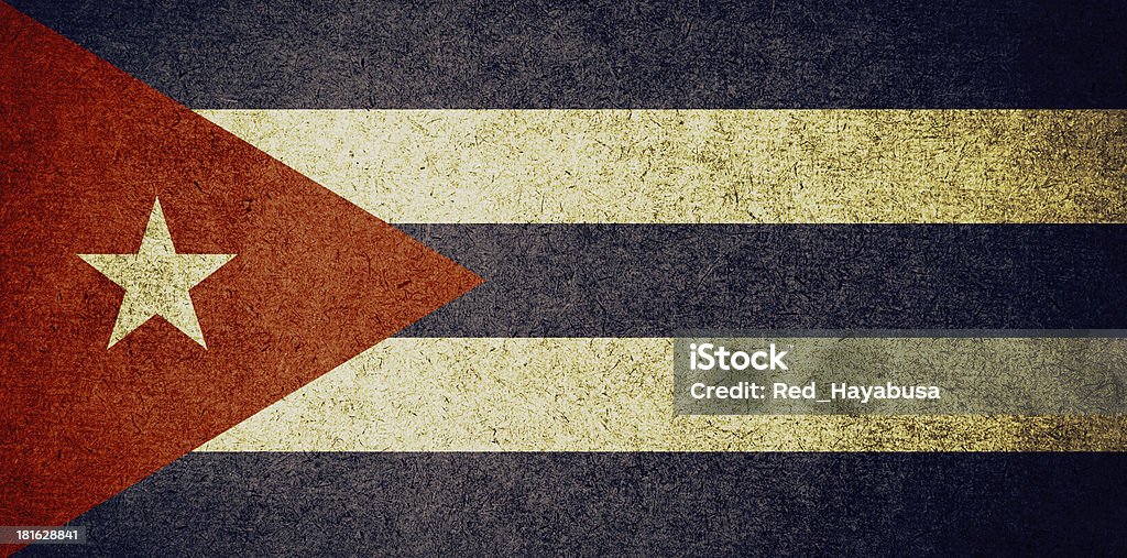 Grunge Flaga Kuby - Zbiór zdjęć royalty-free (Ameryka Łacińska)