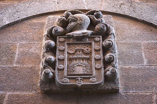 Medieval exterior architectural detail in Toledo, Spain
