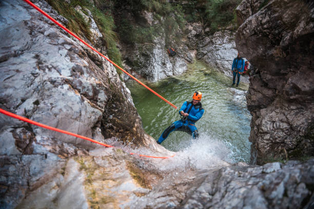 istock Canyoning Adventure with Caucasian Male 1816296193