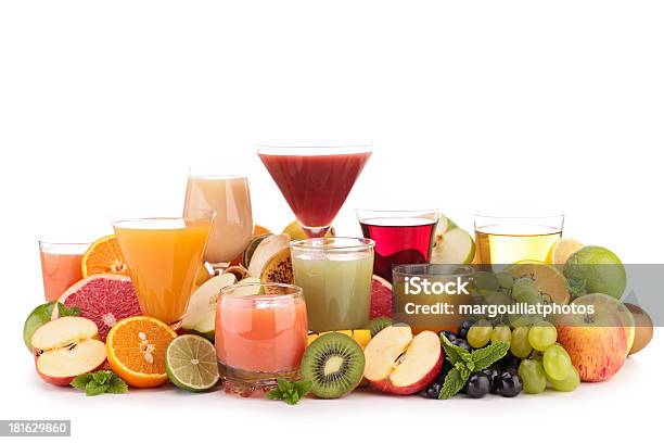 Succo Di Frutta Isolato - Fotografie stock e altre immagini di Succo - Succo, Agrume, Alimentazione sana