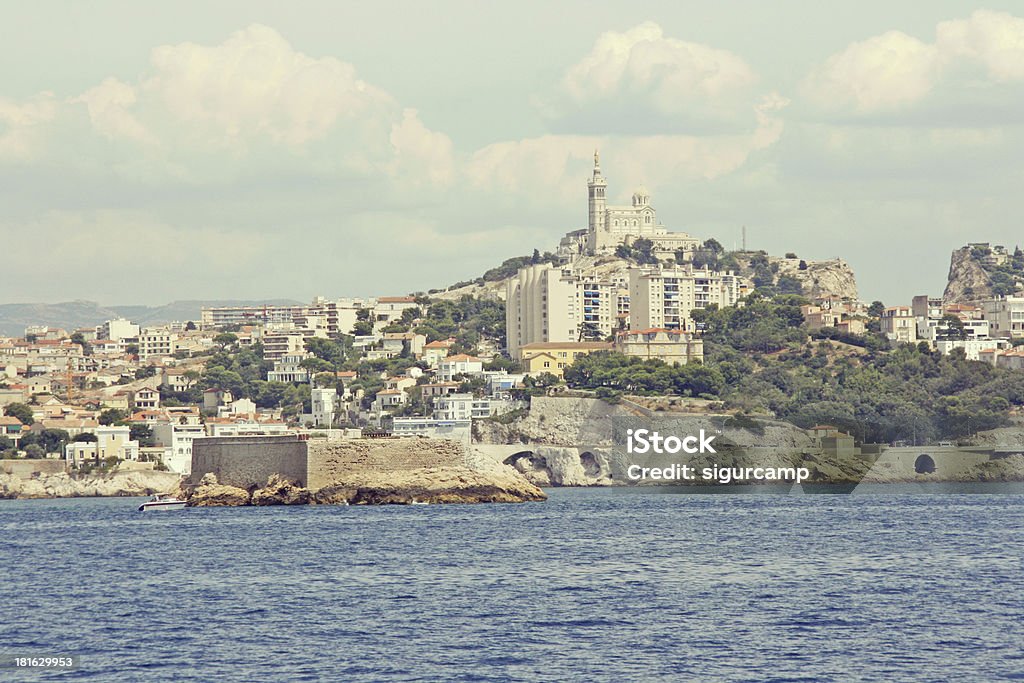 Vista panorámica de Marsella, Francia. - Foto de stock de Basílica libre de derechos