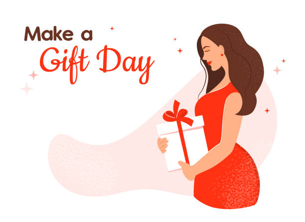 illustrations, cliparts, dessins animés et icônes de offrez une journée de cadeaux - valentines day gift box happiness joy