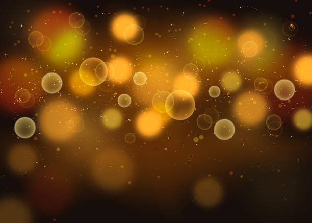 istock Bokeh Abstract Background with Glitter Lights. Bokeh lights at night, blurry shiny speckles. Vector illustration. 1816323798