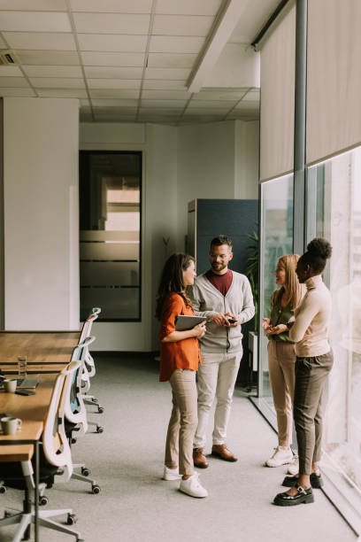 istock Young multiethnic startup team working in the modern office 1816327570