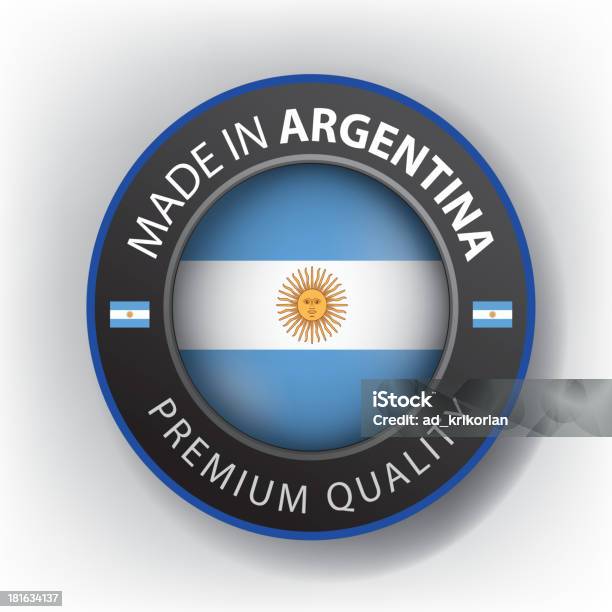 Wykonane W Argentynie Uszczelkę Argentyny Flaga - Stockowe grafiki wektorowe i więcej obrazów Ameryka Południowa