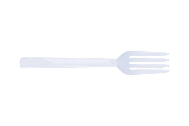 istock Recycled plastic cutlery isolated on white background. 1816341569