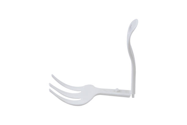 istock Recycled plastic cutlery isolated on white background. 1816342135