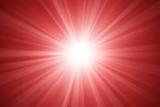 Vector illustration of Red starburst background