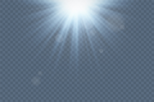 Realistic sunlight transparent background. Carefully layered and grouped for easy editing.