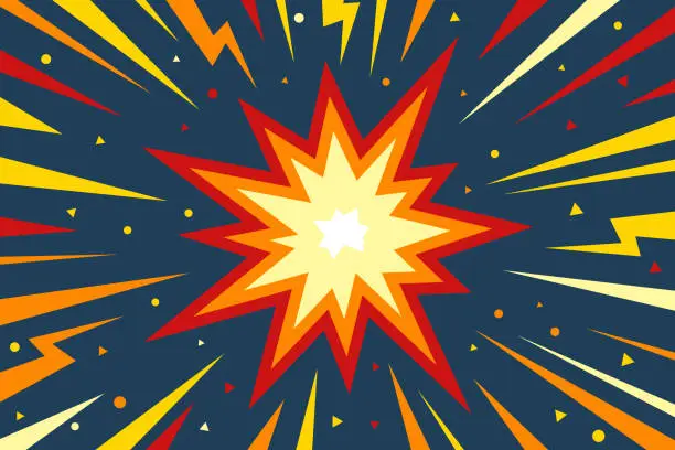 Vector illustration of Stylised blast explosion