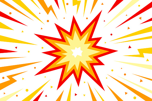Explosion vector graphic. Carefully layered and grouped for easy editing.