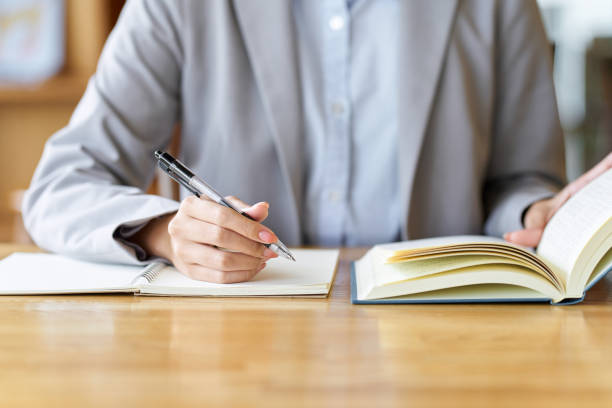 istock Business woman studying at a cafe 1816392397