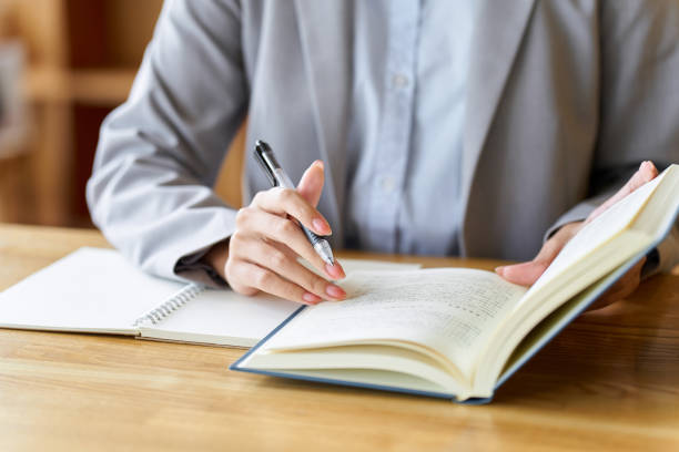 istock Business woman studying at a cafe 1816392912