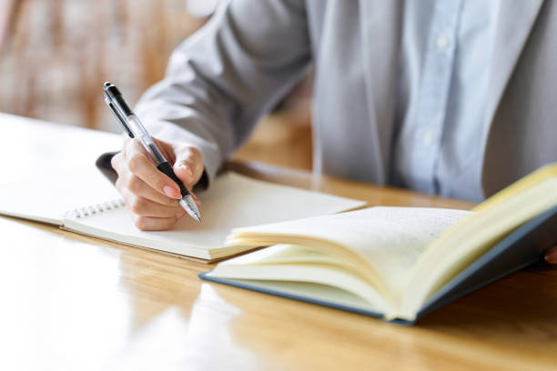 istock Business woman studying at a cafe 1816392926