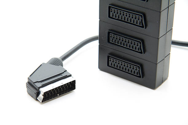 istock Video connecting lead for television 181639366
