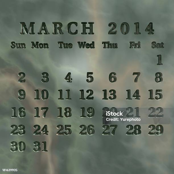 ストーンのカレンダー 2014 年 3 月 - 2014年のストックフォトや画像を多数ご用意 - 2014年, 3D, イラストレーション