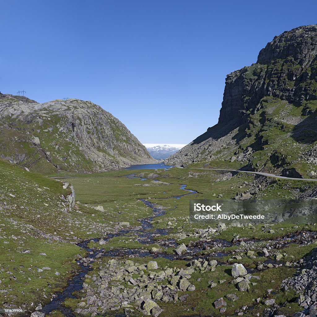 Glaciar Roldalsfjellet com Folgefonna no fundo (Roldal - Royalty-free Ao Ar Livre Foto de stock