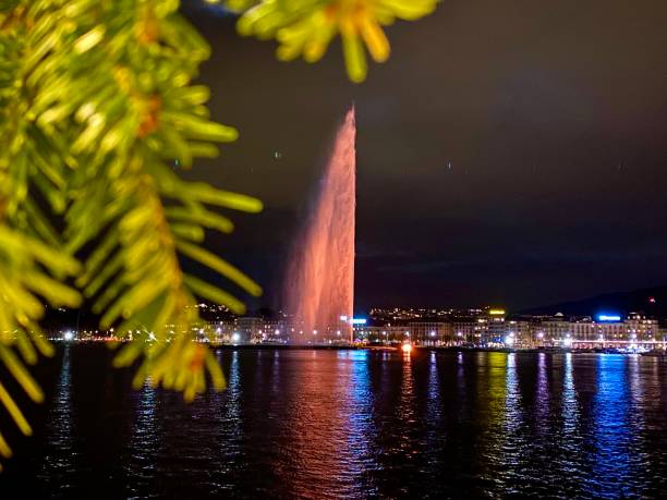 istock Switzerland - Geneva -  Pink Jet d’eau 1816410825