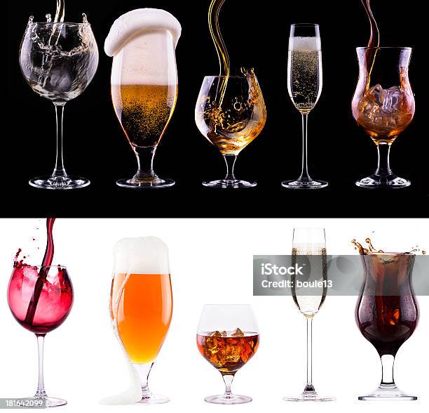 Different Images Of Alcohol Stock Photo - Download Image Now - Addiction, Backgrounds, Bad Habit