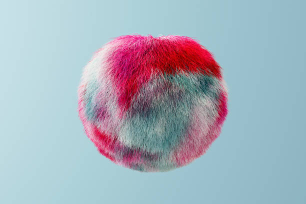 istock Furry ball made of multi colored fur 1816422346