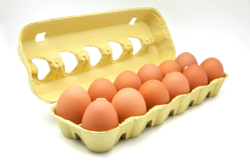 dozen of eggs in carton