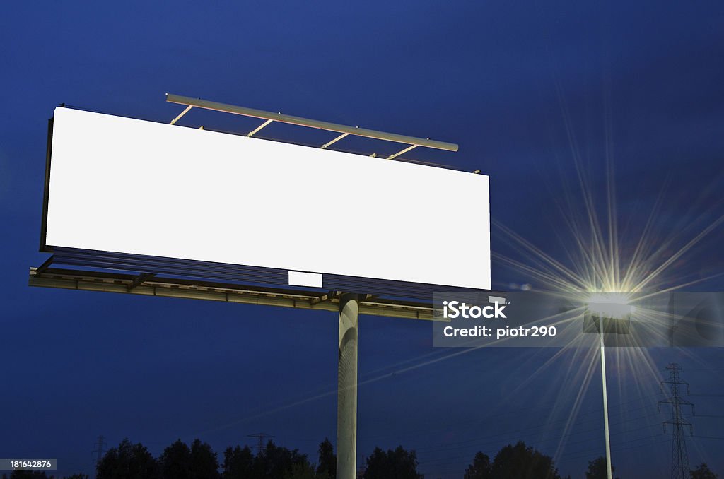 Ad bilboard in einer Stadt - Lizenzfrei Baugewerbe Stock-Foto