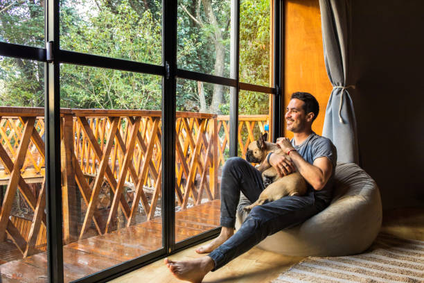 istock man enjoying himself with his dog 1816433521