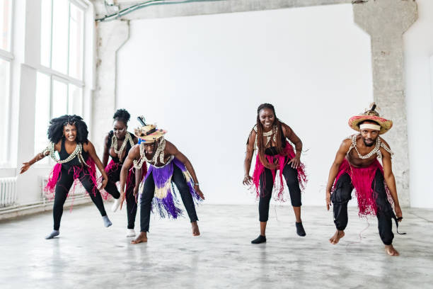 Tribal dance rehearsal