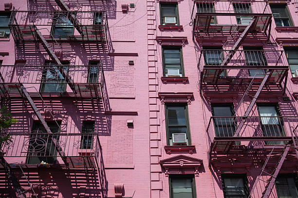 istock The fire stairs on old house in New York 181645344