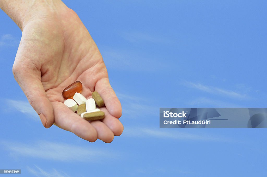 Morgen Tabletten und Medizin - Lizenzfrei Blau Stock-Foto