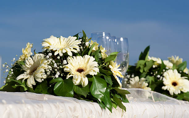 Wedding Accessories and Supplies against the blue sky