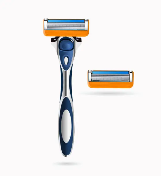Vector illustration of Manual razor