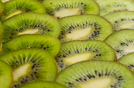 kiwi detail with ananas, mint branch.