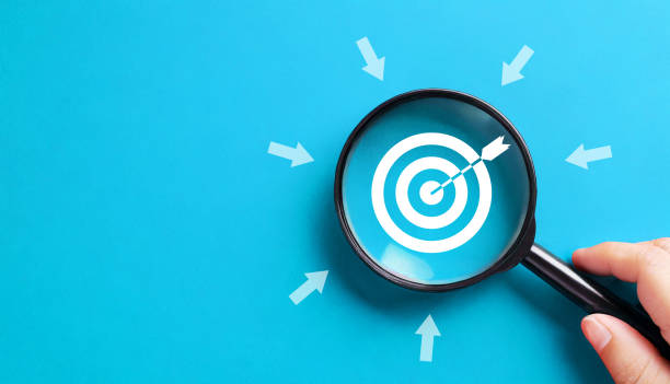 事業開発、リーダーシップ、顧客ターゲットグループのコンセプト - 的 ストックフォトと画像
