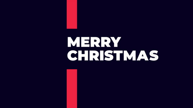 Merry Christmas text with red lines on black gradient