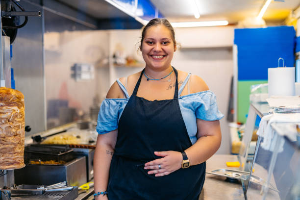 istock Female Food Service Worker In A Diner 1816506200