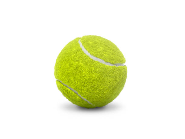 istock Single tennis ball isolated on white background 1816506781