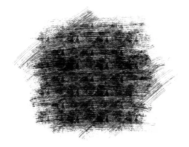 Vector illustration of Black dirty stroke brush on isolated background vector