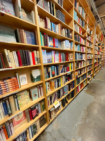 Bookshelves in color