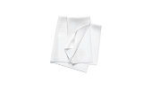 Blank white twill silk scarf mockup, side view