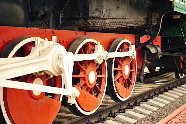 istock Locomotive wheels. 181657315