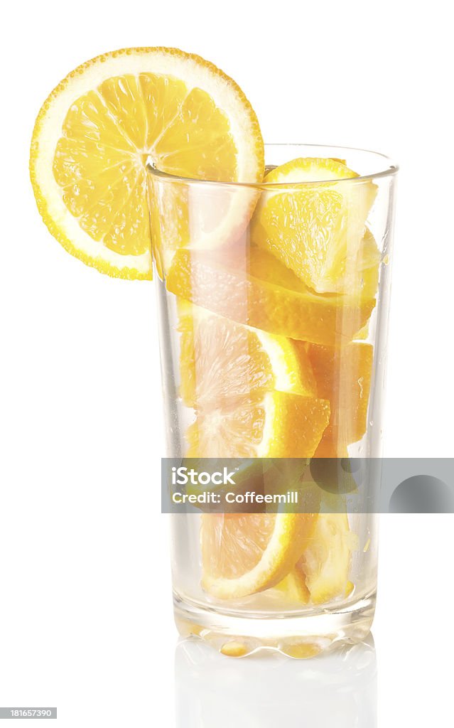 Vaso con naranja - Foto de stock de Alimento libre de derechos