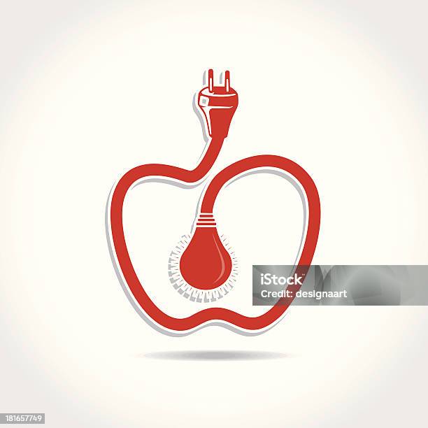Vetores de Creative Design De Maçã e mais imagens de Cabo - Cabo, Componente Elétrico, Conceito