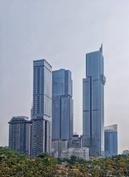 istock Morning view of skyscrapers 1816608249