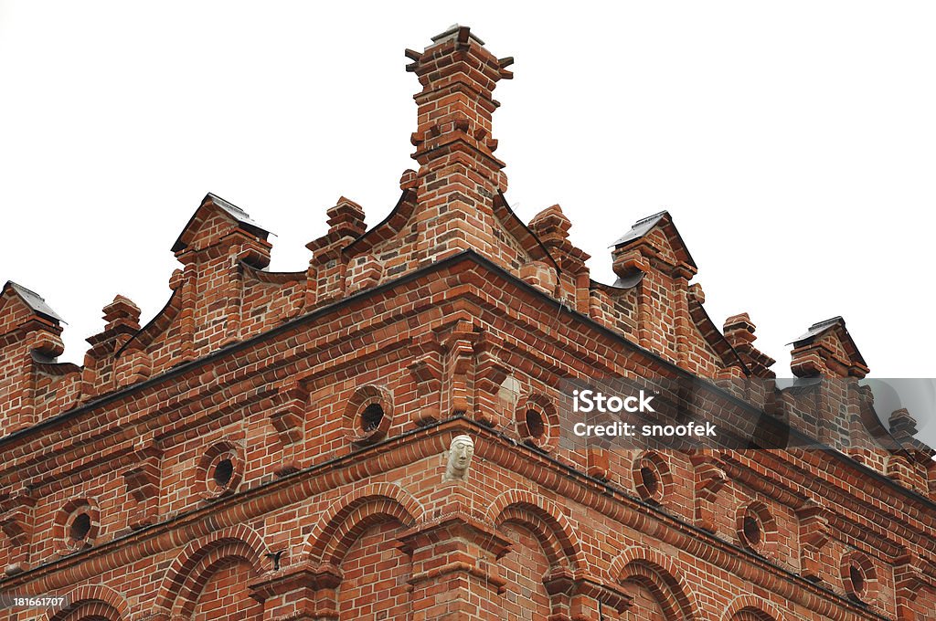 Parede de tijolos em castelo - Foto de stock de Arquitetura royalty-free